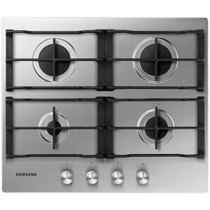 Samsung 4 Burner Gas Hob with Cast Iron Grates Silver (NA64H3010AS/U1)