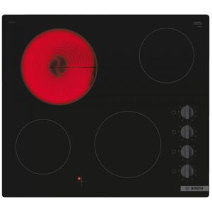 Bosch PKE611CA3E Series 2 Electric 4 Zone Frameless Hob - Black Glass