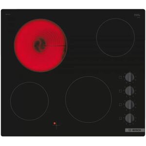 Bosch PKE611CA3E Series 2 Electric 4 Zone Frameless Hob - Black Glass