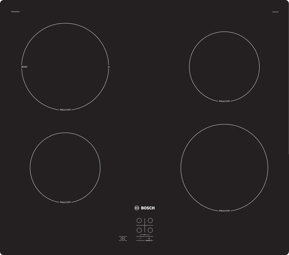 Bosch PUG61RAA5B Serie 2 60cm Induction Hob Black Glass