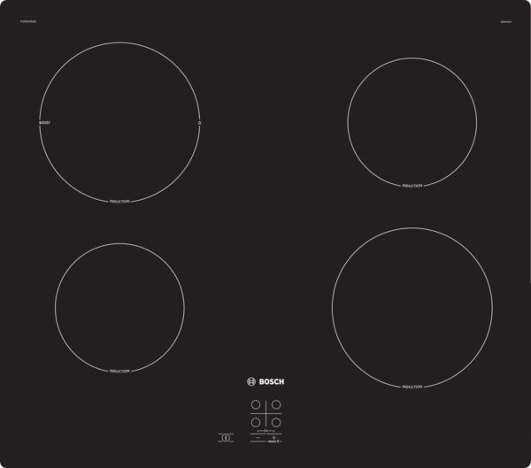 Bosch PUG61RAA5B 4 Zone 60cm Induction Hob - Black