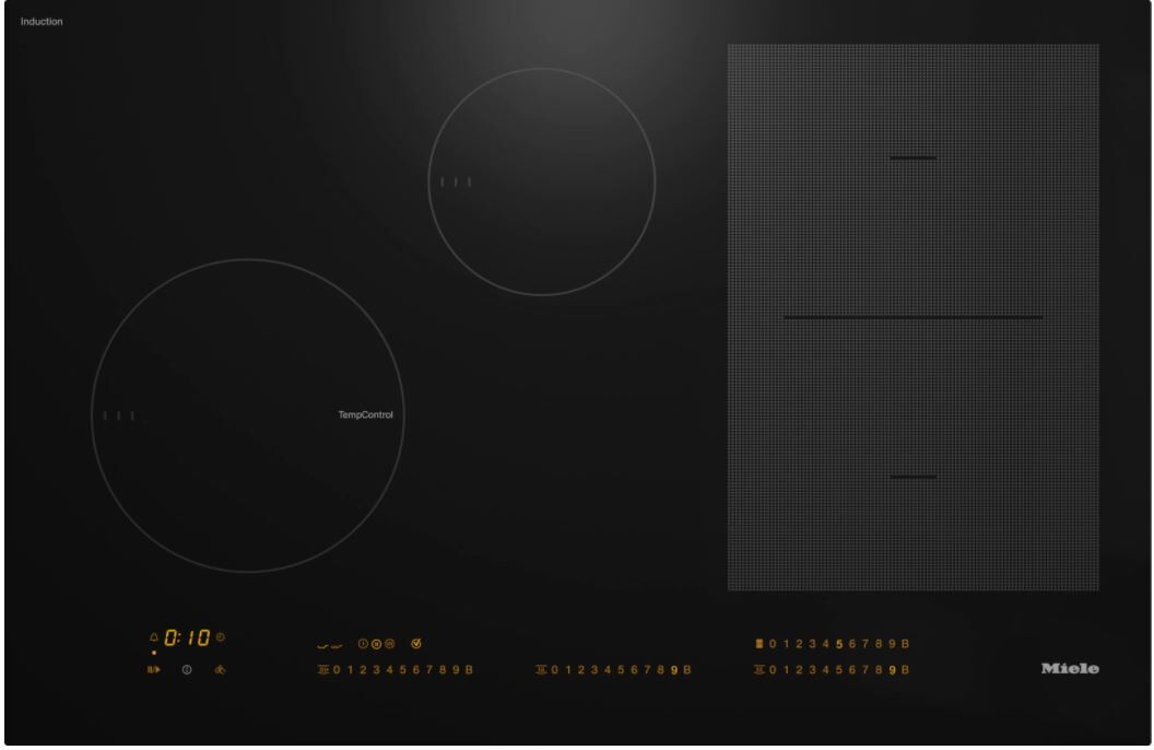 Miele KM7679FL 4 Zone Induction hob With Onset Controls With Temp Control