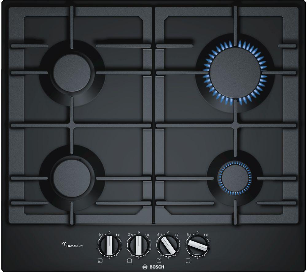 BOSCH Serie 6 PCP6A6B90 Gas Hob - Black, Black