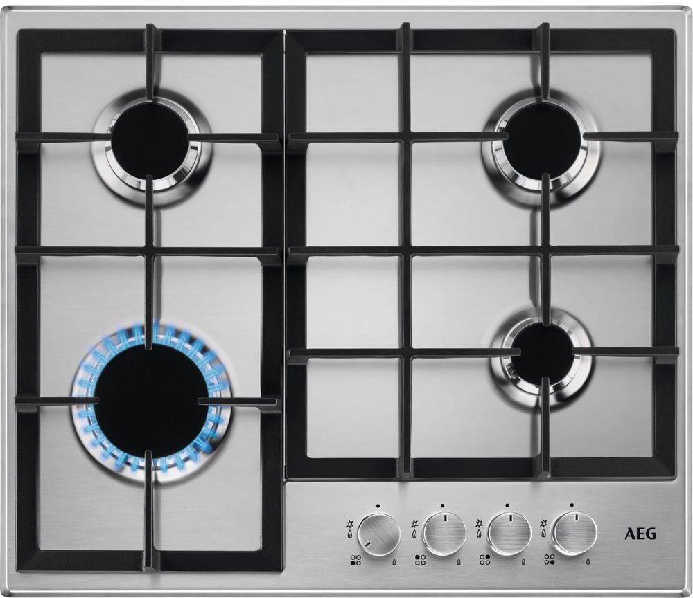 AEG HGB64200SM Gas Hob - Stainless Steel, Stainless Steel