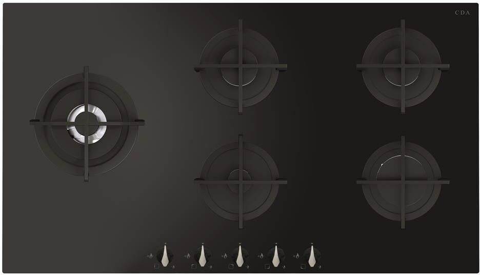 CDA HVG971BL 5 Burner Gas Hob - Black