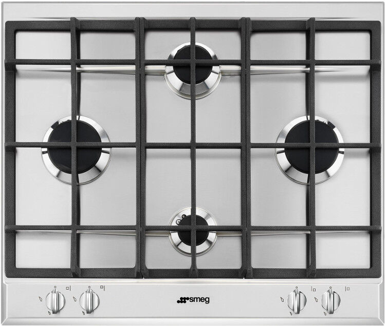 Smeg Cucina P260XGH 4 Burner Gas Hob - Stainless Steel