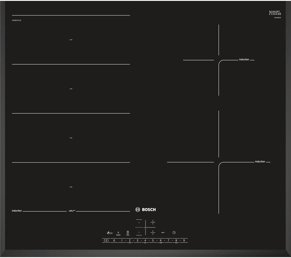 Bosch Serie 6 PXE651FC1E Induction Hob - Black