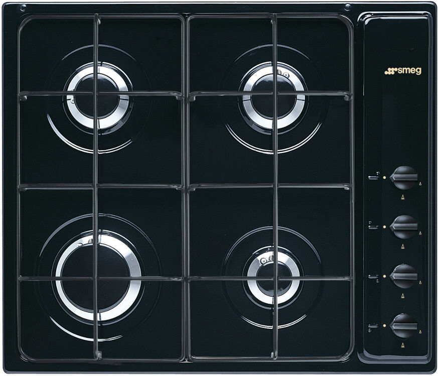 Smeg Cucina S64SN 4 Burner Gas Hob - Black