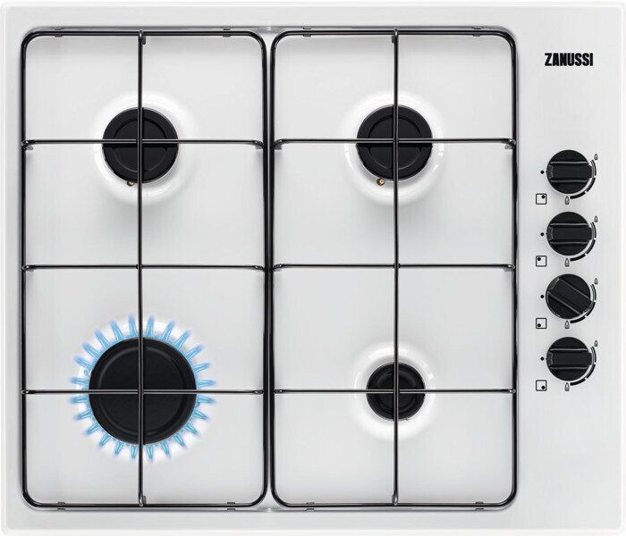 Zanussi ZGNN640W 4 Burner Gas Hob - White