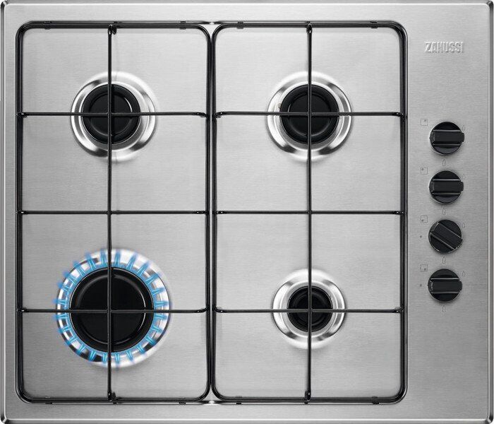 Zanussi ZGNN640X 4 Burner Gas Hob - Stainless Steel