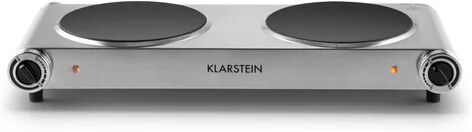 Klarstein Captain Double Electric Hob Klarstein Colour: Stainless Steel  - Size: 69cm H X 134cm W X 80cm D