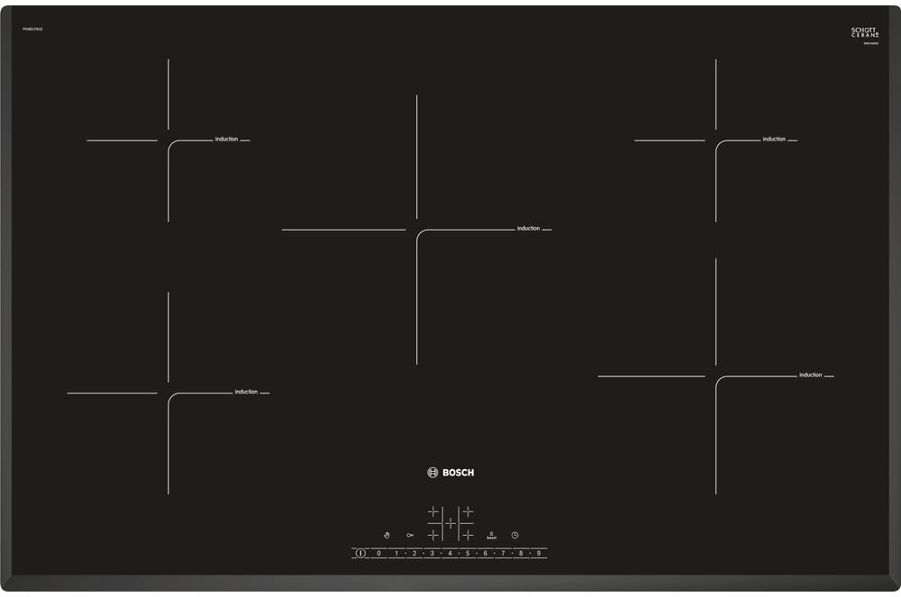 Bosch PIV851FB1E Black 80Cm Induction Hob - Black