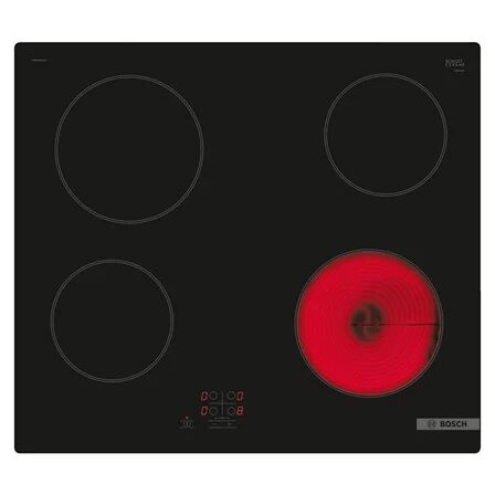 Bosch PKE61RAA8B Series 2 60Cm Ceramic Black Glass Hob - Black