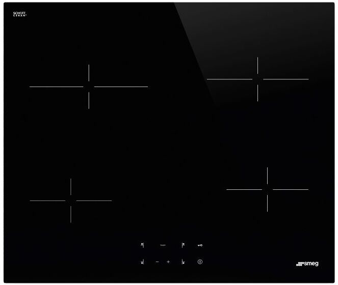 Smeg SE264TD1 60cm Black 4 Zone Ceramic Hob - Black