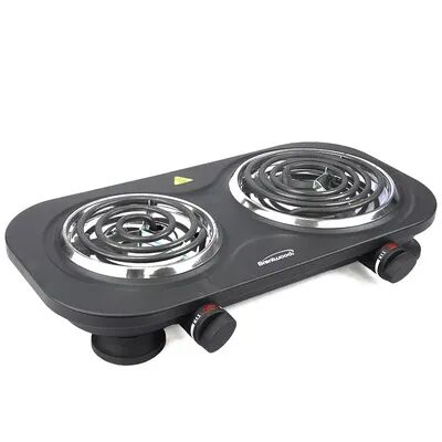 Brentwood Appliances Brentwood Electric 1500W Double Burner - Black, Grey