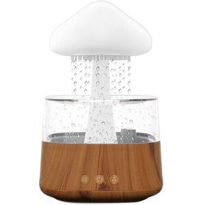 Shoppo Marte CH08 450ml Rain Humidifier Mushroom Cloud Colorful Night Lamp Aromatherapy Machine, Style: Without Remote Controller(Light Wood Grain)