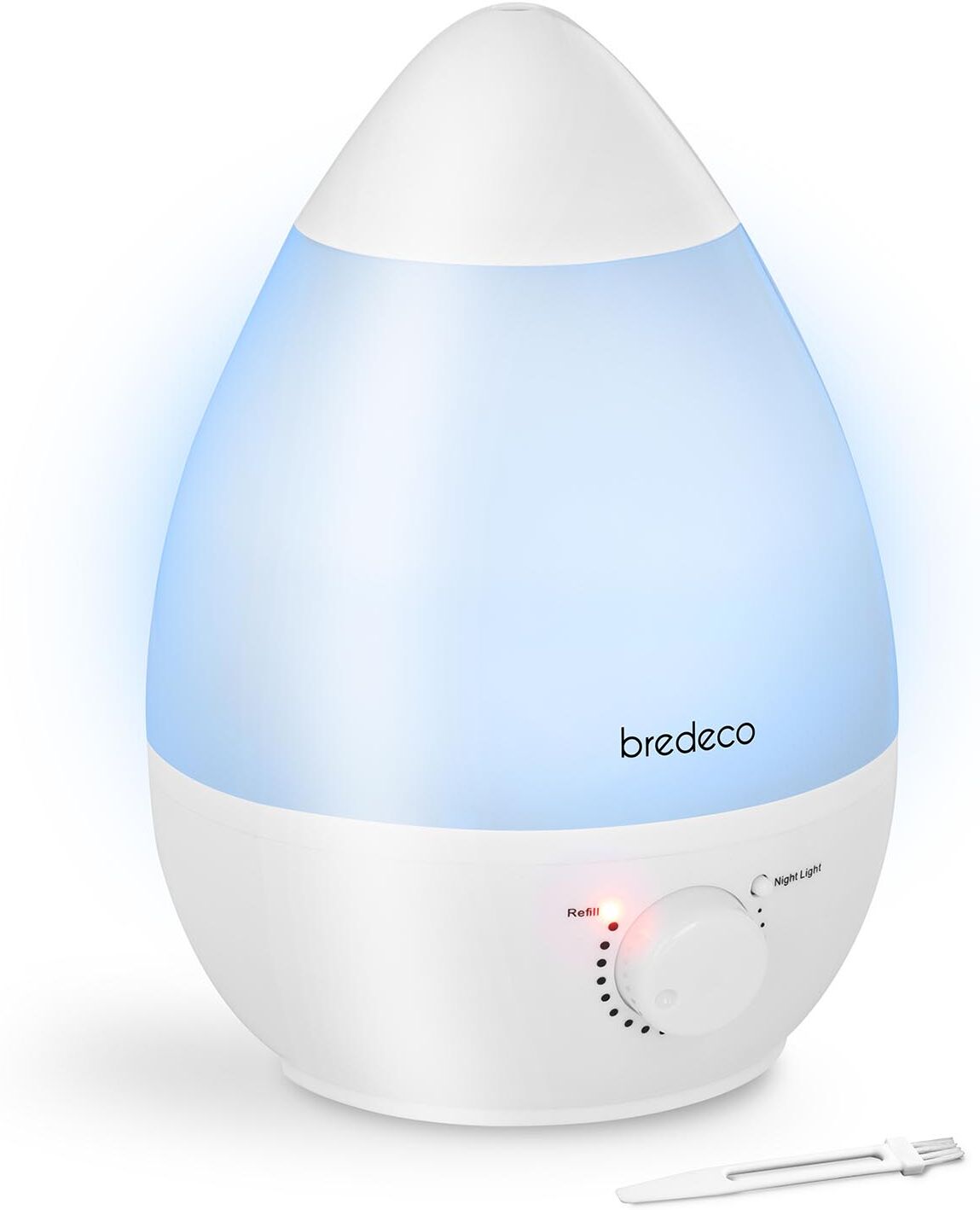 bredeco Portable Humidifier with LED lighting BCLB-2.3-WT