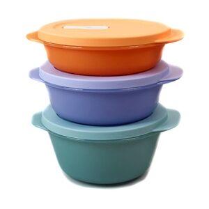 TUPPERWARE Mikrowelle CrystalWave pastell 775ml blau+560ml lila+390ml orange