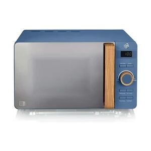 SWAN SM22036BLUNEU Digitale Mikrowelle 20L Modernes Design Nordic, 6 Betriebsebenen, Blau, 800W