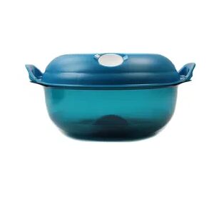 TUPPERWARE Mikrowelle Mikro-Fix 1,5 L blau rund Dose Micro Mikro Microwelle