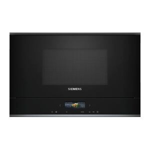 Siemens BE732R1B1 iQ700 Einbau Mikrowelle mit Grill, 59,4 cm breit, 900W, 21 L, 5 Leistungsstufen, Quick start, TFT Touchdisplay, schwarz