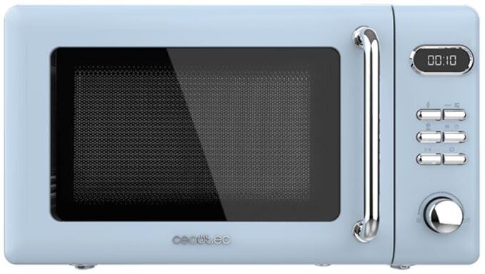 Cecotec 01711 proclean 5110 retro blue microondas con grill digital de 20 l y 700 w