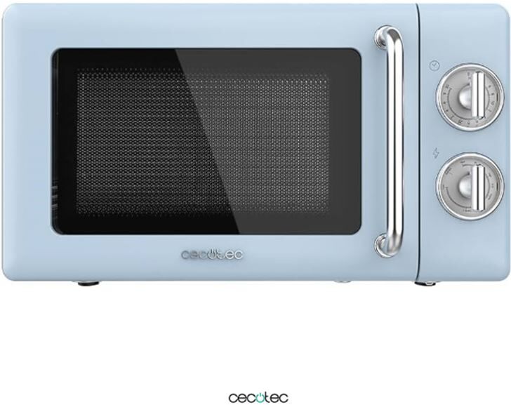 Cecotec 01706 microondas mecánico con grill proclean 3110 retro blue de 20l y 700w