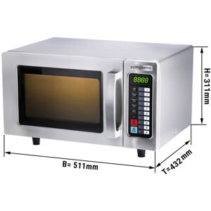 GGM Gastro - Micro-ondes - 25 litres - 1 kW - Digital Argent