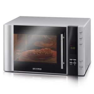 Severin MW 7775 forno a microonde Superficie piana Microonde con grill 30 L 900 W Nero, Argento (MW 7775)