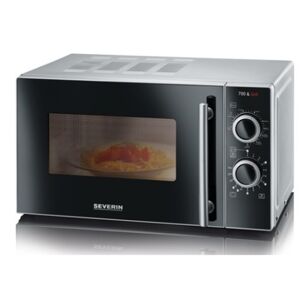 Severin MW 7771 forno a microonde Superficie piana Microonde combinato 20 L 700 W Nero, Argento (MW 7771)