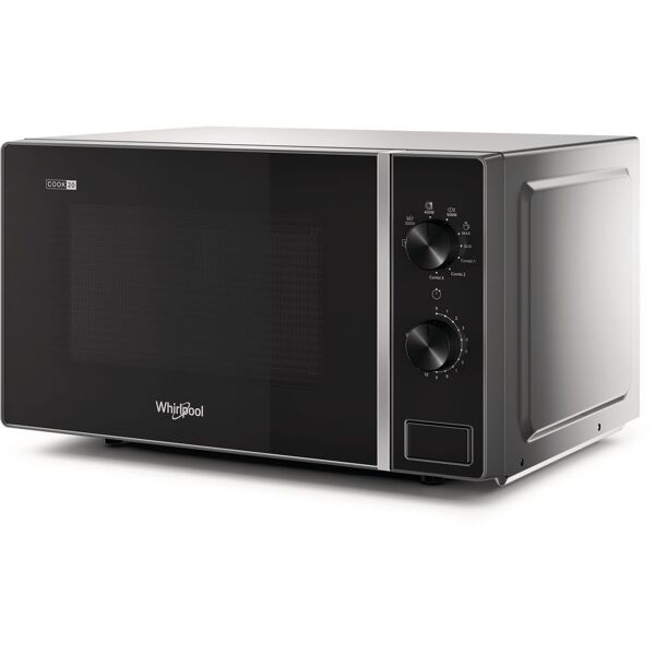 whirlpool superficie piana microonde con grill mwp103sb 20 l 700 w nero, argento