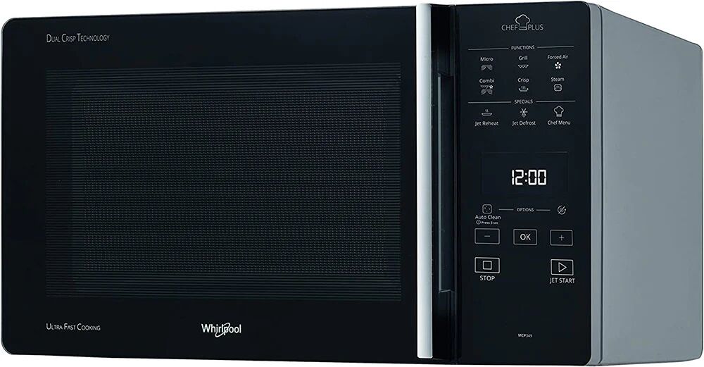 Whirlpool Chef Plus MCP 349 SL Superficie piana Microonde combinato 25 L 800 W Argento