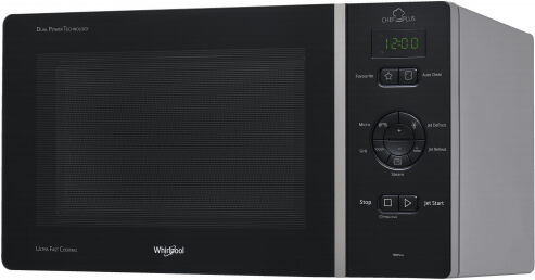 Whirlpool MCP 344 SL forno a microonde Superficie piana Microonde con grill 25 L 800 W Nero, Argento