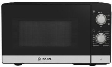 Bosch Serie 2 FFL020MS2 forno a microonde Superficie piana Solo microonde 20 L 800 W Nero, Acciaio inossidabile (FFL020MS2)