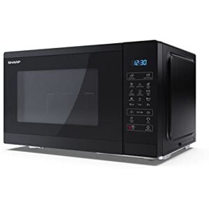 Sharp YC-MG252AU-B 25 Litre 900W Digital Microwave with 1000W Grill, 11 power levels, ECO Mode, defrost function, LED cavity light - Black