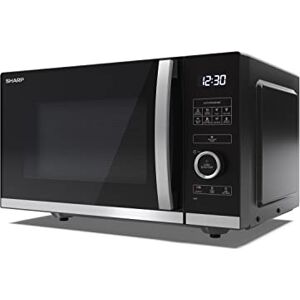 Sharp YC-QS254AU-B 25 Litre 900W Digital FLATBED Microwave, 10 power levels, ECO Mode, defrost function, LED cavity light - Black