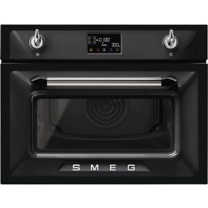 Smeg Victoria SO4902M1N Black Built-In Combination Microwave Oven