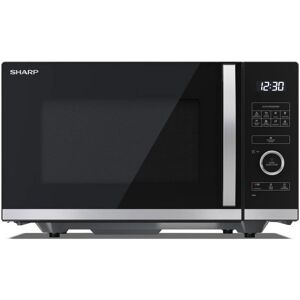 Sharp YC QS254AU B Flatbed Microwave Oven in Black 25L 900W