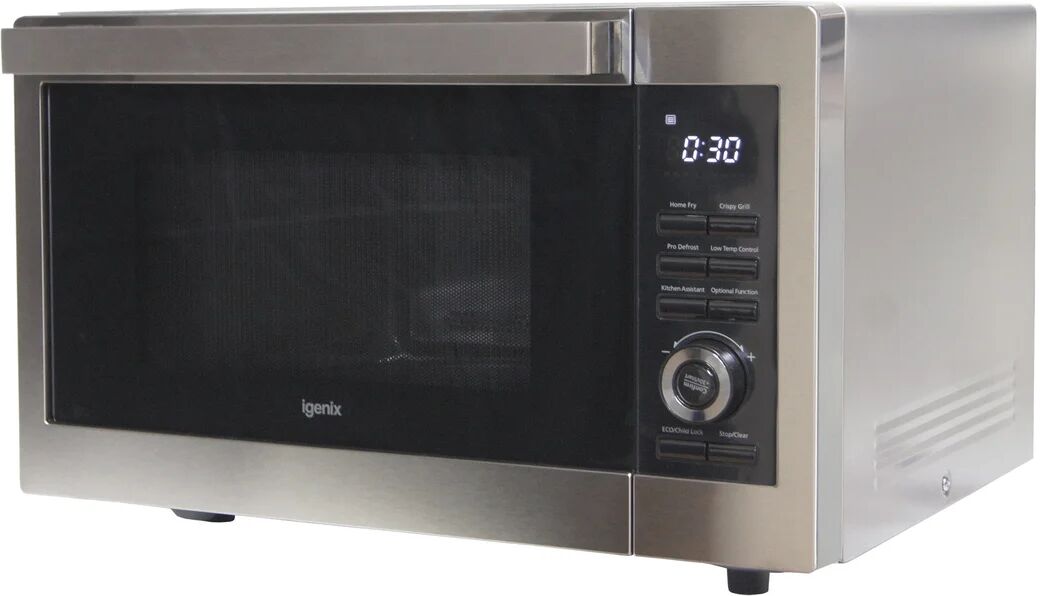 Igenix 30 Litre 1000W Digital Combination Microwave with Oven Style Door gray 32.7 H x 52.0 W x 52.0 D cm