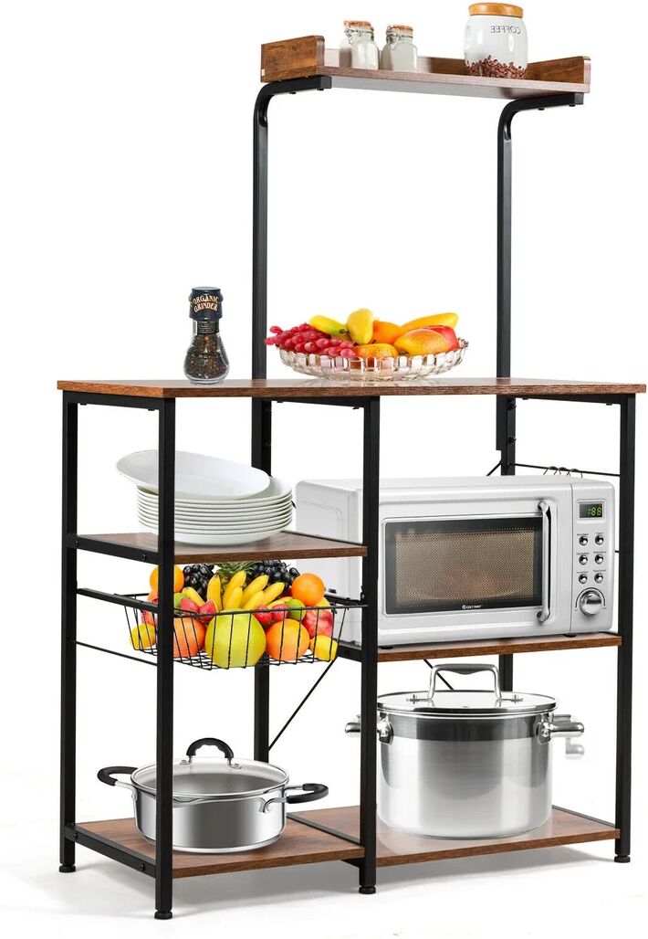 Rio Abia 90cm Steel Standard Baker's Rack with Microwave Compatibility 139.0 H x 90.0 W x 42.0 D cm