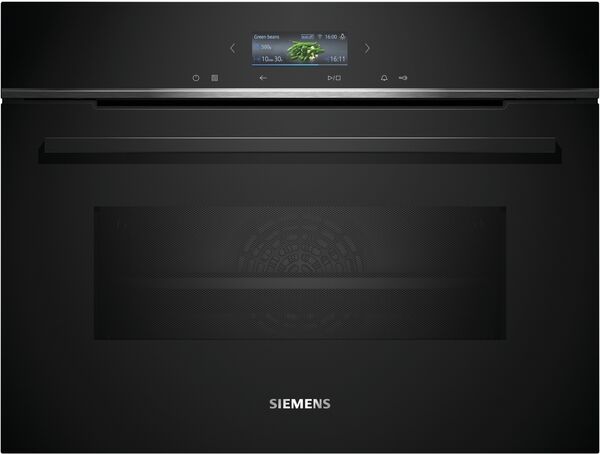 Siemens CM724G1B1B iQ700 Built-in compact oven with microwave function 60 x 45 cm Black