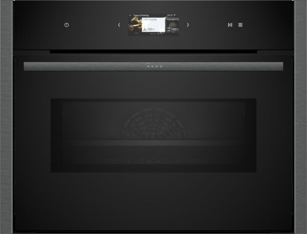 Neff C24MS71G0B Compact 45cm Ovens with Microwave - Black with Graphite-Grey Trim