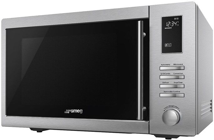 Smeg MOE34CXIUK Freestanding 34L Combination Microwave Oven - Stainless Steel