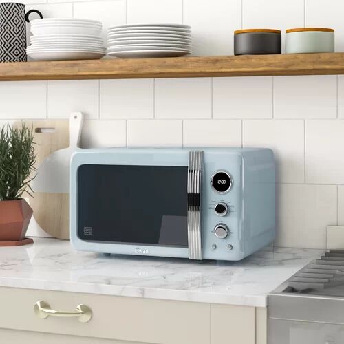 Swan Retro 20 L 800W Countertop Microwave Swan Colour: Blue  - Size: H45 x L140 x W80cm