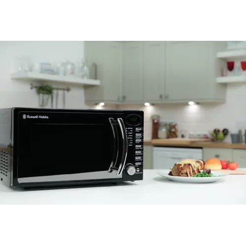 Russell Hobbs 17 L 700W Countertop Microwave Russell Hobbs Colour: Black  - Size: 32cm H X 25cm W X 30cm D