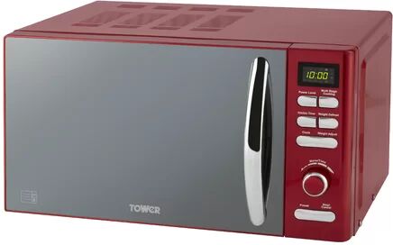 Tower Digital 20 L 800W Countertop Microwave Tower Colour: Red  - Size: 26cm H X 45cm W X 36cm D