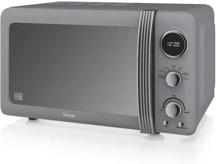 Swan Retro 20 L 800W Countertop Microwave Swan Colour: Grey  - Size: H45 x L100 x W60cm