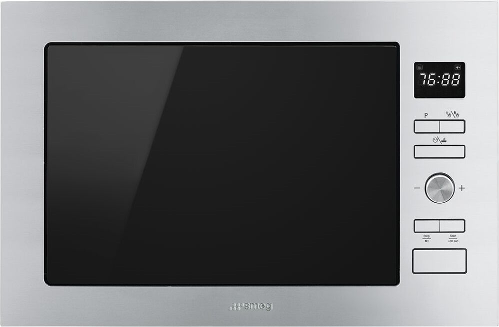 Smeg FMI425X Cucina Built In Microwave & Grill For Tall Housing - STAINLESS STEEL