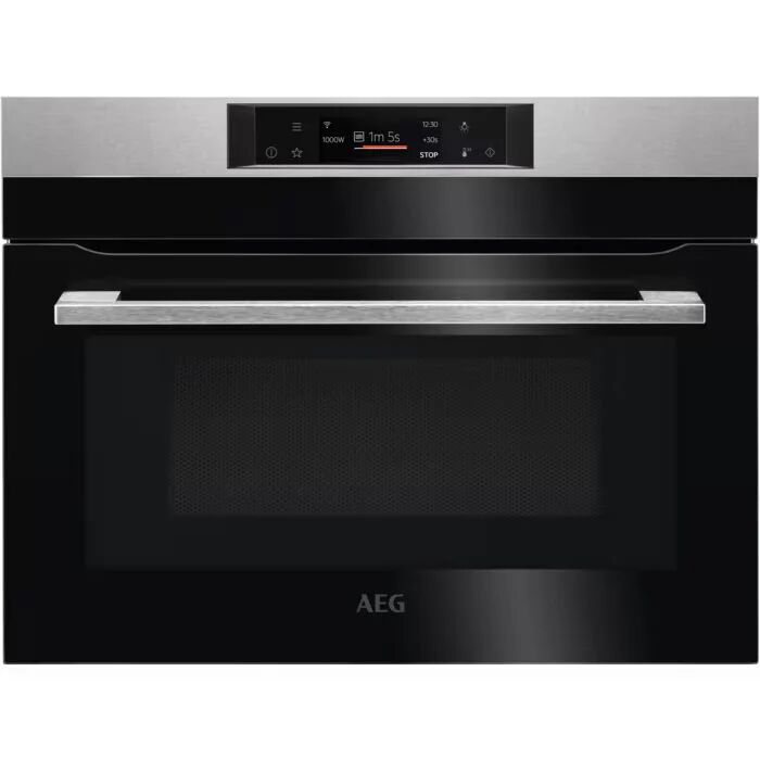 AEG KMK768080M Built-In Stainless Steel Compact Combi Microwave Oven - Stainless Steel