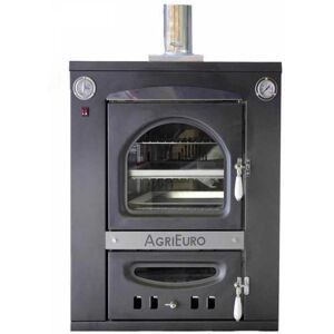 AgriEuro Premium AgriEuro Medius 60 Inc - Einbau-Holzbackofen aus Stahl - Umluftbackofen